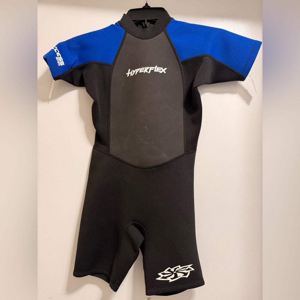 Hyperflex Kids Swim Rashguard - Black and Blue